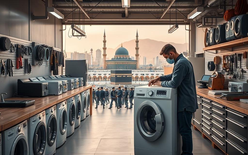 صيانة غسالات بمكة بخدمات مضمونة وأسعار تنافسية