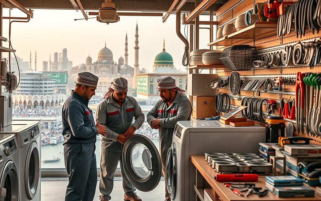 صيانة غسالات بمكة تشمل مشاكل التوقف المفاجئ وعدم التشغيل